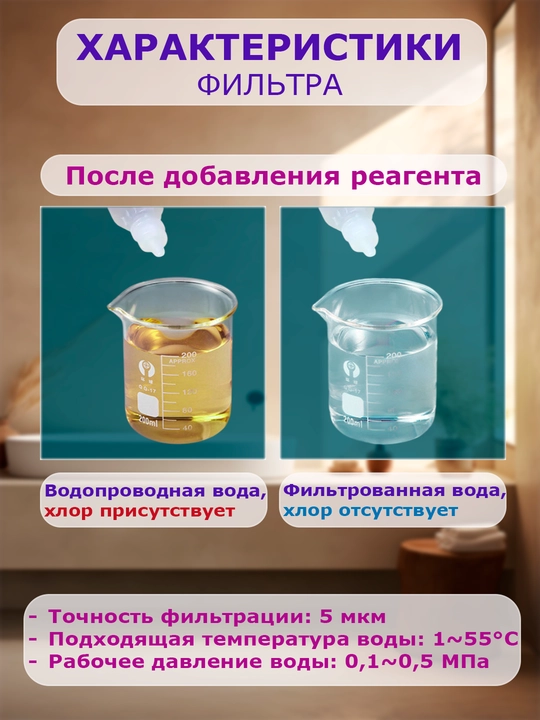 Фильтр для душа и ванны, картридж для душа и ванны, от ржавчины и хлора
