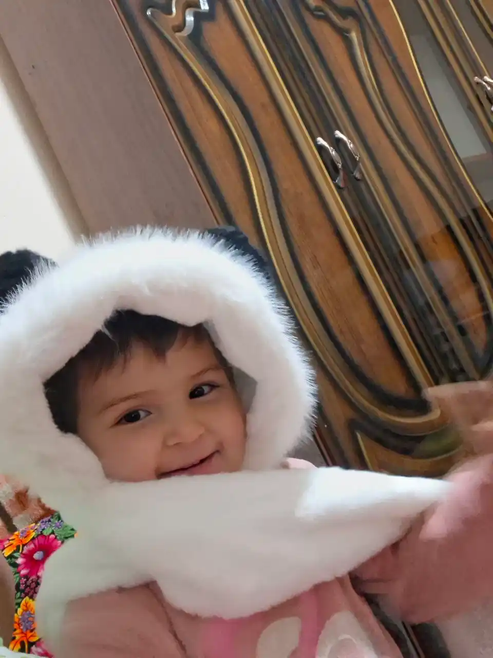 Panda, ayiq, miki, shapka, sharf, qo‘lqop 3tasi 1da issiq, yumshoq