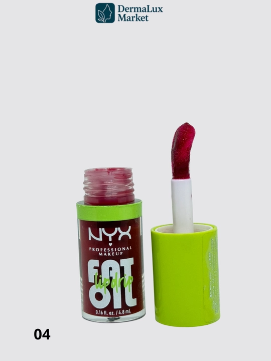 Lab uchun NYX Fat Oil, yumshatadi, namlovchi va tabiiy yaltiroq effekt, yopishqoq emas,yorqin