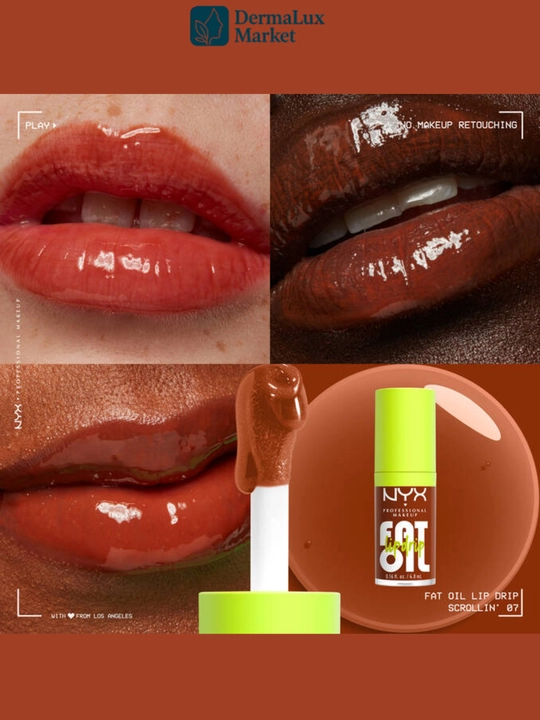 Масло для губ NYX Fat Oil – смягчает, увлажняет, натуральный глянцевый эффект, не липкое