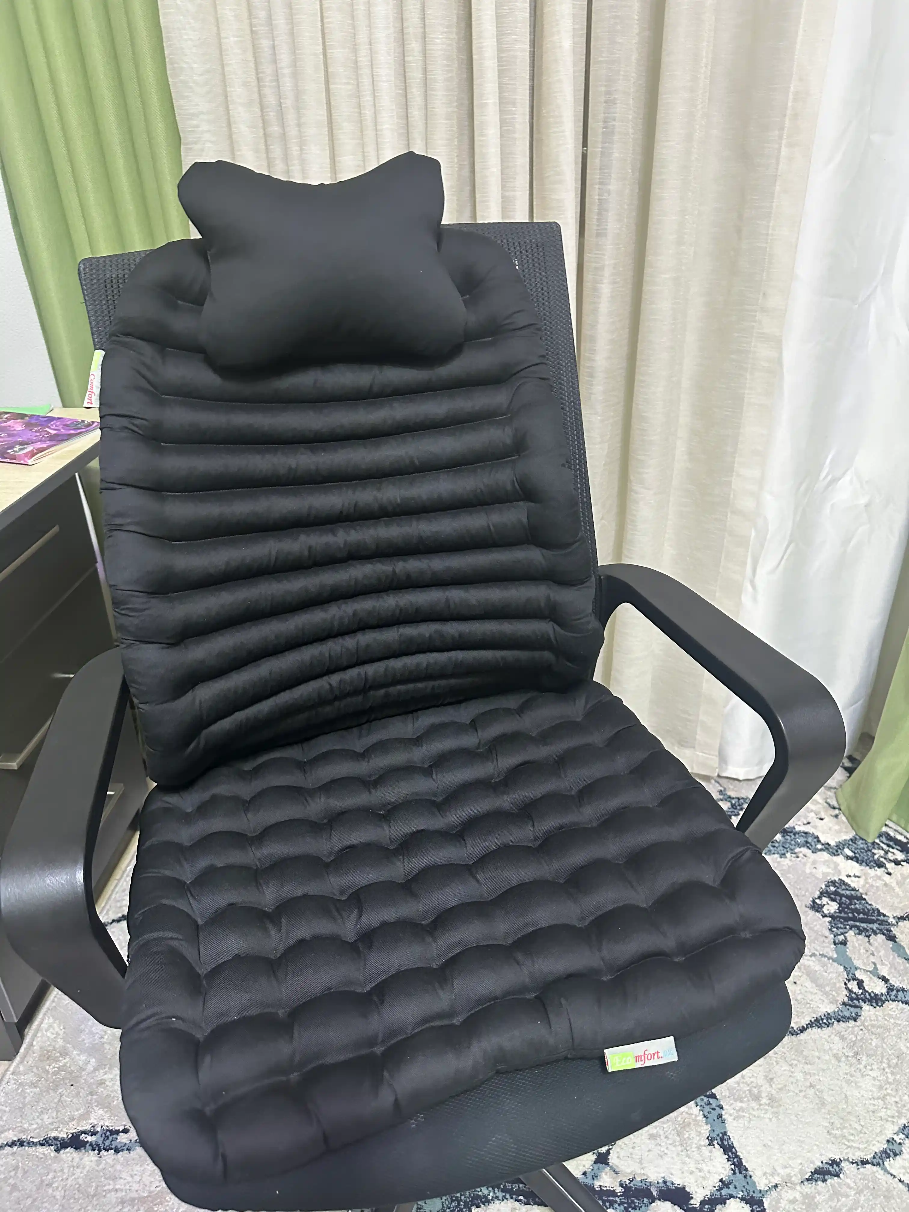 Guruch qobig'idan ortopedik yostiqlar, avtomobillar va ofis kreslolari uchun, ECOMFORT