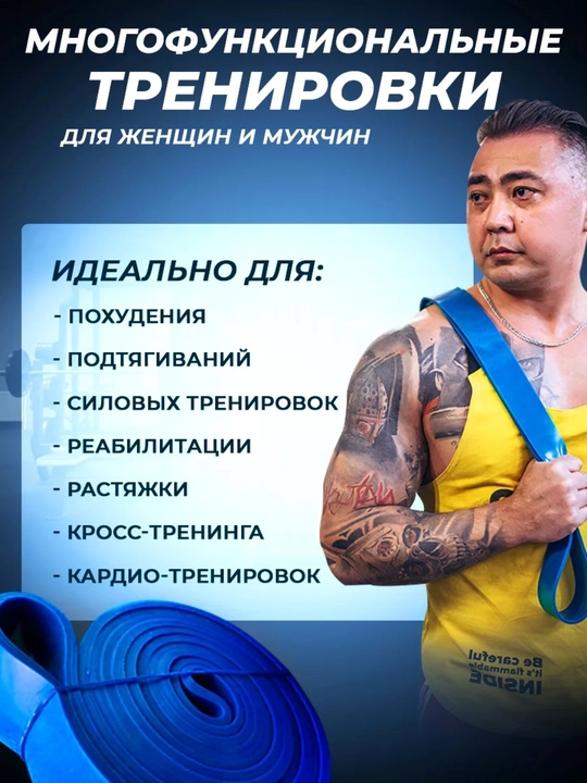 Резинка для фитнеса, латексная, универсальная, для тренировок, сопротивление 2 - 104 кг