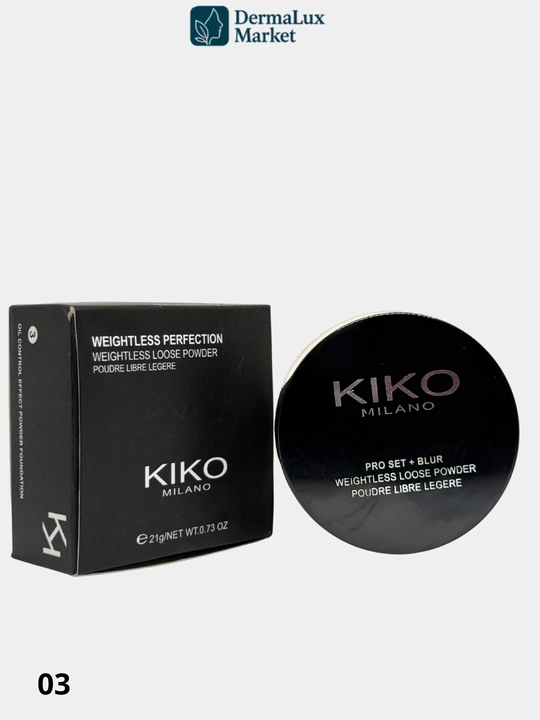 Yengil uppa KIKO Milano Pro Set03/01-matlashuvchi, barqaror va qulay, yog‘ni nazorat qiladi
