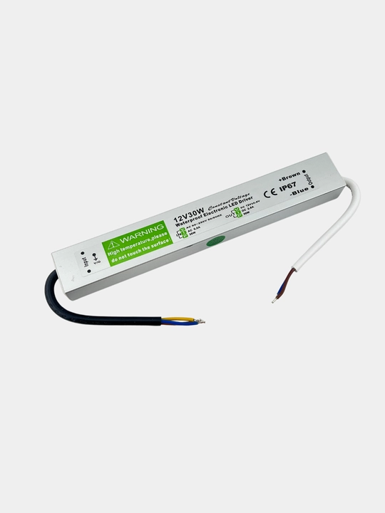 LED drayver DC 12V 30W IP67, namlikdan himoyalangan