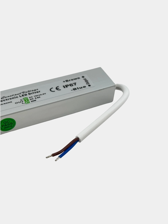 LED drayver DC 12V 30W IP67, namlikdan himoyalangan