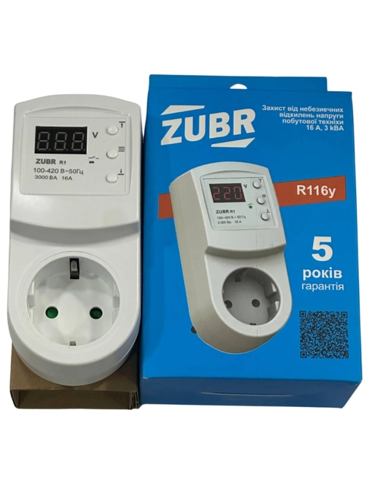 Реле напряжения ZUBR R116y, розеточный - 
