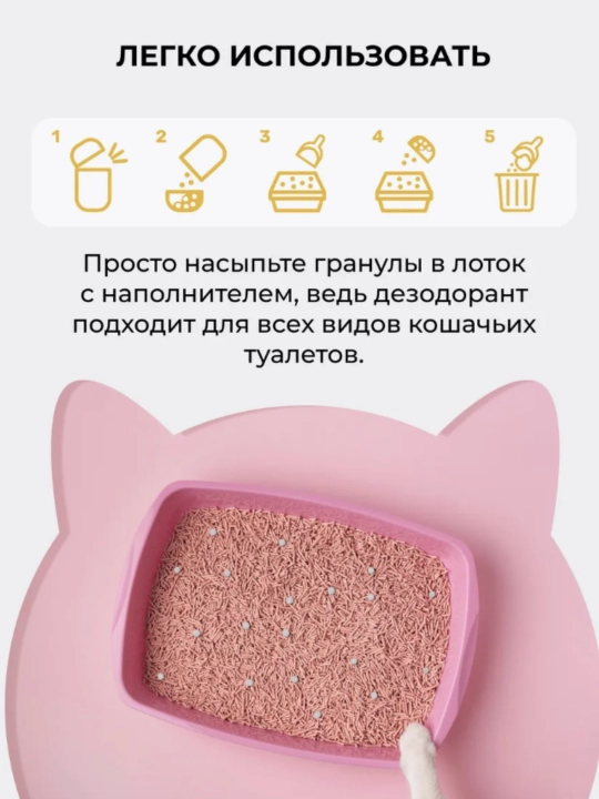 Дезодорант-гранулы для кошачьего туалета, нейтрализатор запаха, ароматизатор