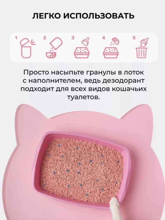 Дезодорант-гранулы для кошачьего туалета, нейтрализатор запаха, ароматизатор