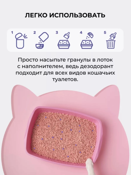 Дезодорант-гранулы для кошачьего туалета, нейтрализатор запаха, ароматизатор