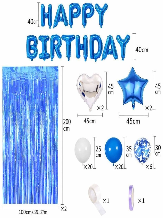 Набор воздушных шаров с надписью " Happy Birthday"