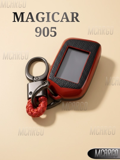 Защитный чехол для пульта Magicar 905 из эко-кожи и TPU — MCARGO-MAGICAR905-БАГРОВ