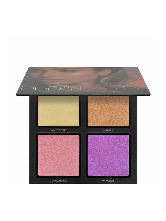 Huda Beauty Summer Solstice палетка хайлайтеров, 4 оттенка - 