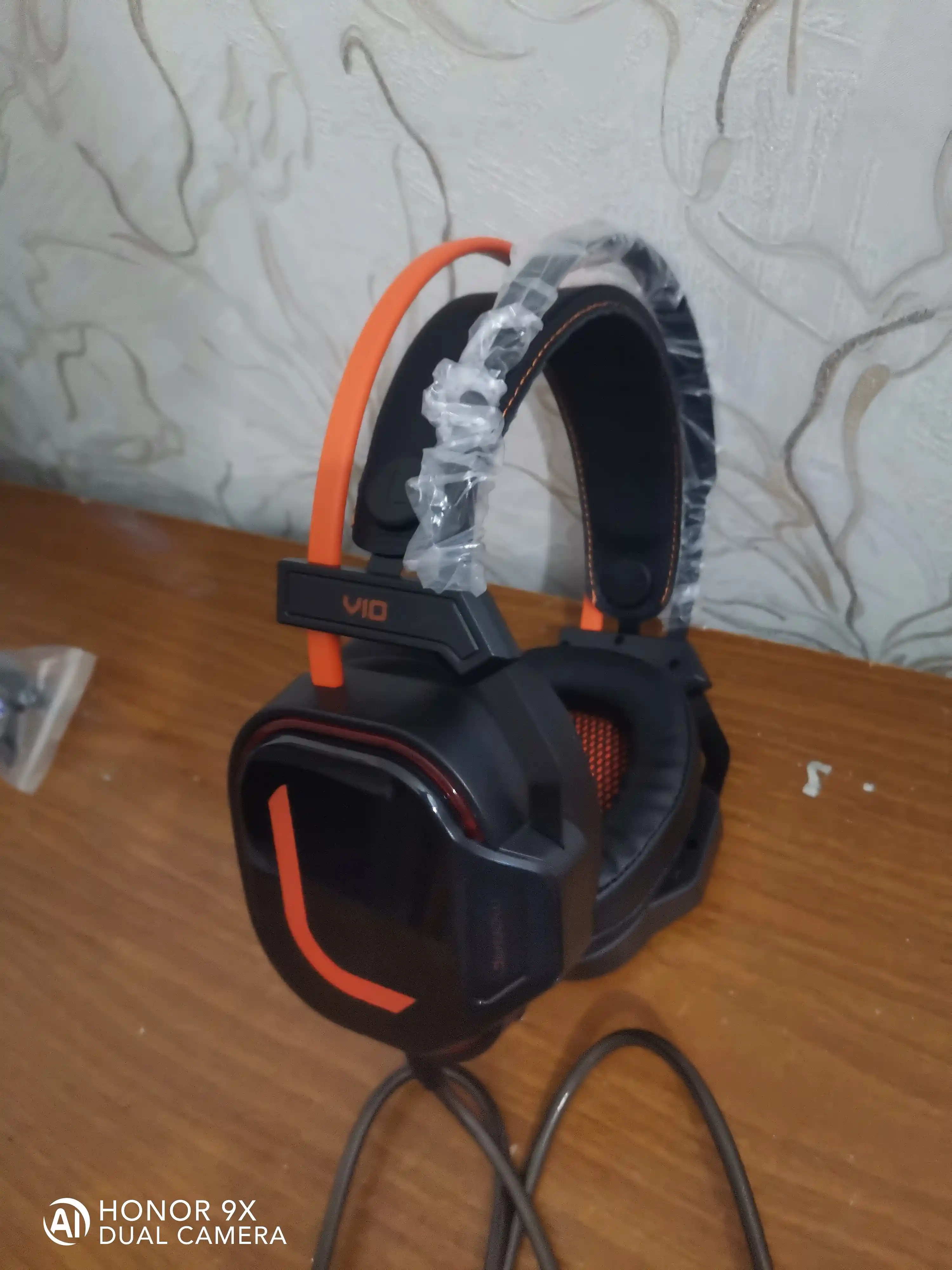 USB ulanishi va orqa yorug'lik bilan o'yin uchun naushnik, quloqchinlar kompyuterga
