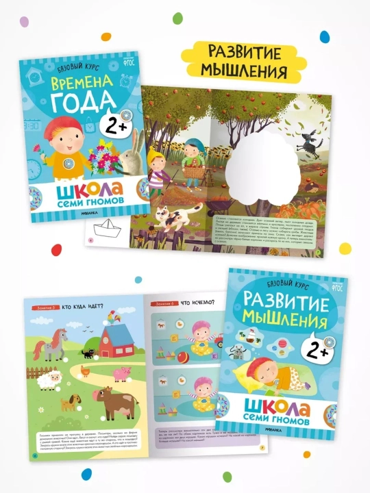 Развивающие книги «Школа Семи Гномов. Базовый курс» 6 книг, 0+, 1+, 2+, 3+, 4+, 5+, 6+