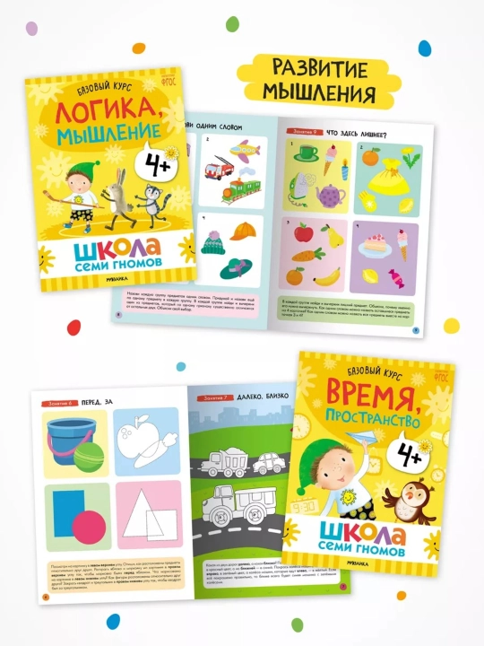 Развивающие книги «Школа Семи Гномов. Базовый курс» 6 книг, 0+, 1+, 2+, 3+, 4+, 5+, 6+