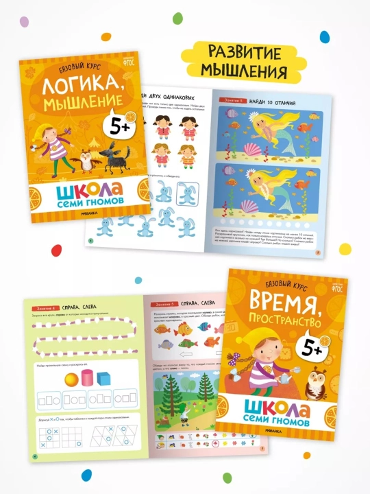 Развивающие книги «Школа Семи Гномов. Базовый курс» 6 книг, 0+, 1+, 2+, 3+, 4+, 5+, 6+