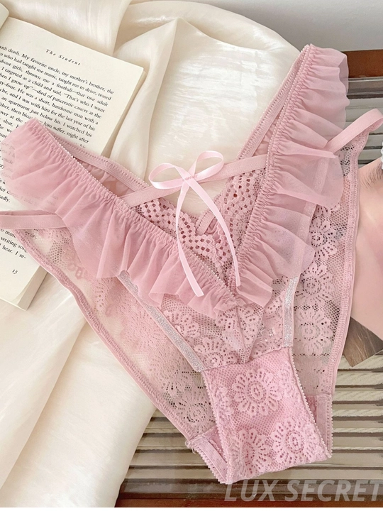 Трусы женские, нижнее белье, кружевные, треугольные, бразильяна - 
