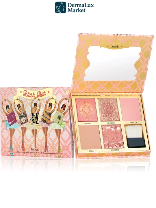 Палетка для лица Benefit Blush Bar –румяна и хайлайтеры,натуральные оттенки,стойкий эффект
