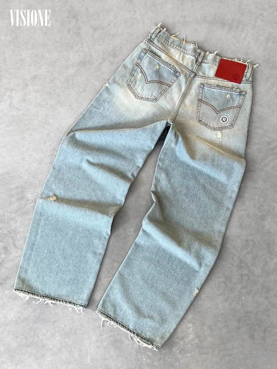 Keng baggi jinsi shimlar Reaven, erkaklar, ayollar va o‘smirlar uchun, o‘lchamlari S-XL