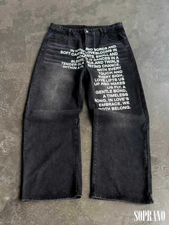 ETHER keng baggy jinsilar, erkaklar, ayollar va o‘smirlar uchun, o‘lchamlar S–XXXL