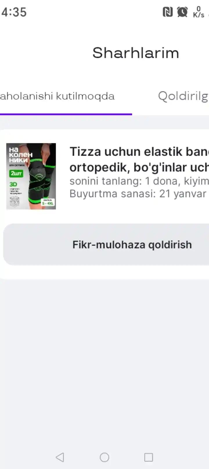 Tizza uchun elastik bandaj, ortopedik, bo'g'inlar uchun