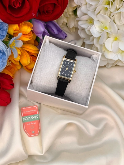 Элегантные прямоугольные наручные часы для женщин — LWATCHS-65W0167-ЧЕРН
