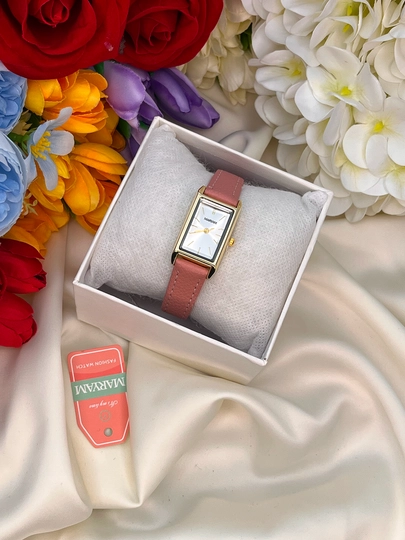 Элегантные прямоугольные наручные часы для женщин — LWATCHS-65W0167-ЗОЛОТ