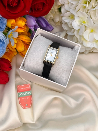 Элегантные прямоугольные наручные часы для женщин — LWATCHS-65W0167-БЕЖЕВ
