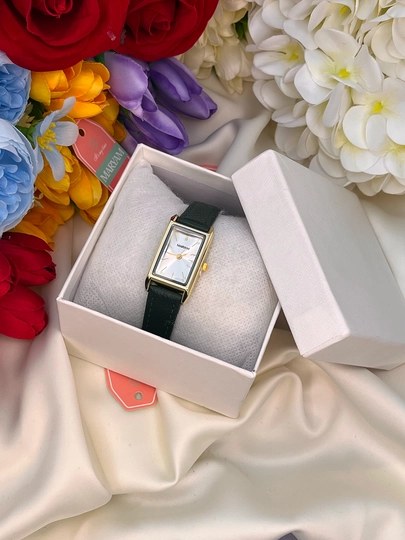 Элегантные прямоугольные наручные часы для женщин — LWATCHS-65W0167-ХРОМ