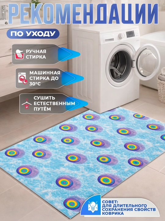 Коврик для ванной и туалета — безопасный и впитывающий влагу