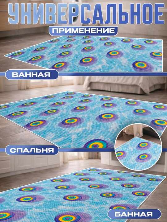 Коврик для ванной и туалета — безопасный и впитывающий влагу