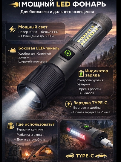 FANALIKE kuchli LED chirog‘i - 