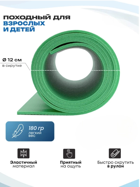Коврик для йоги, фитнеса, пилатеса, 3 мм, нескользящий, удобный