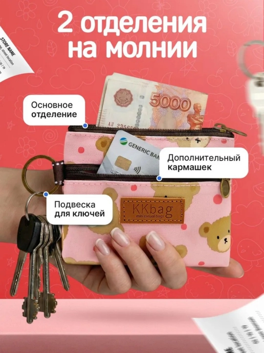 MatYm padlari uchun kichik kosmetik sumka / Qizlar uchun kosmetik sumka