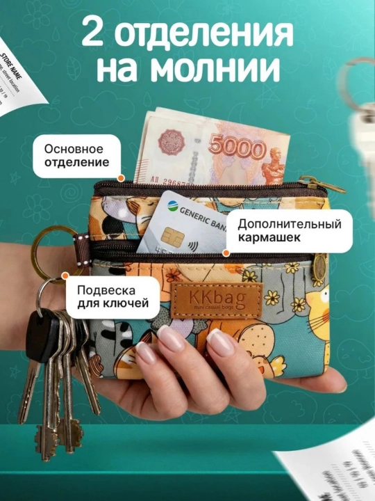 Косметичка маленькая для прокладок MatYm / Косметичка для девочек - 