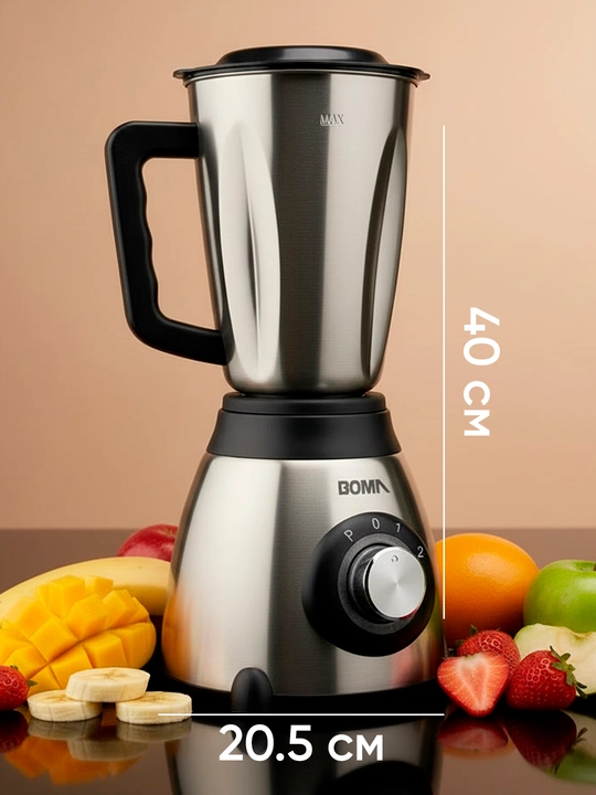 Blender statsionar BOMA 2 in 1, blender+kofemolka, 800Vt, hajmi 1.5 L (BM-Y66AA/BM-806)