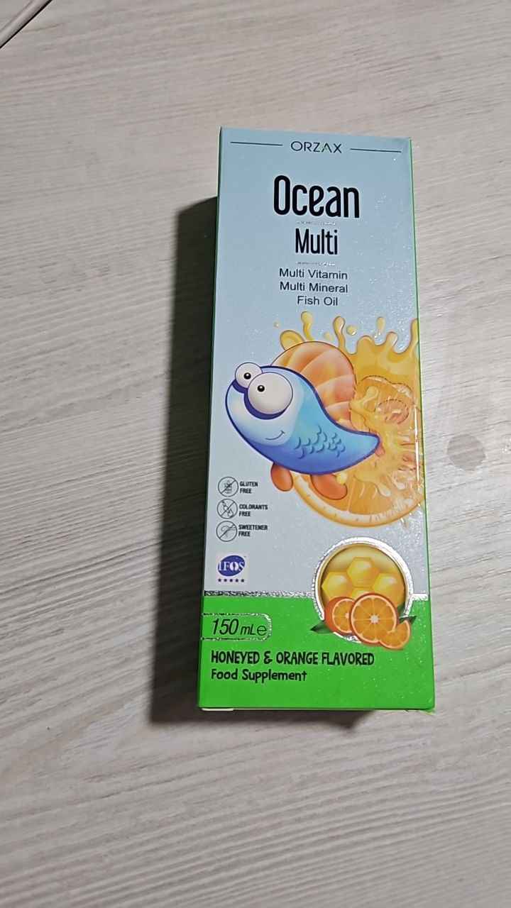 OCEAN Multi Syrup — multivitaminlar, minerallar va baliq yog‘i, 150 ml, Halol