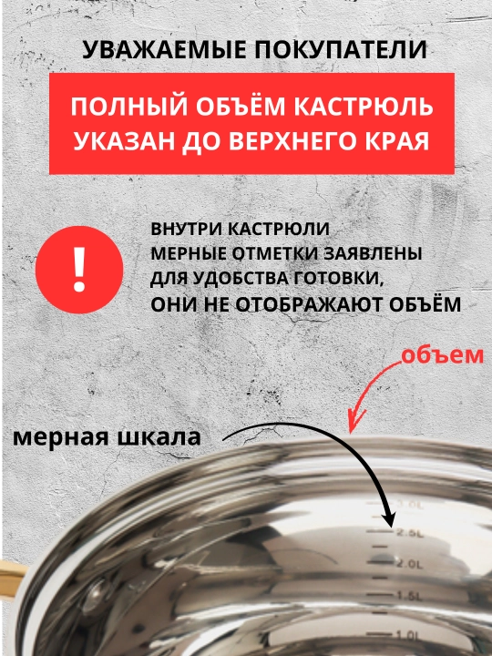 Набор кухонной посуды Vicalina, кастрюльки, сковорода, чайник, 6 предметов