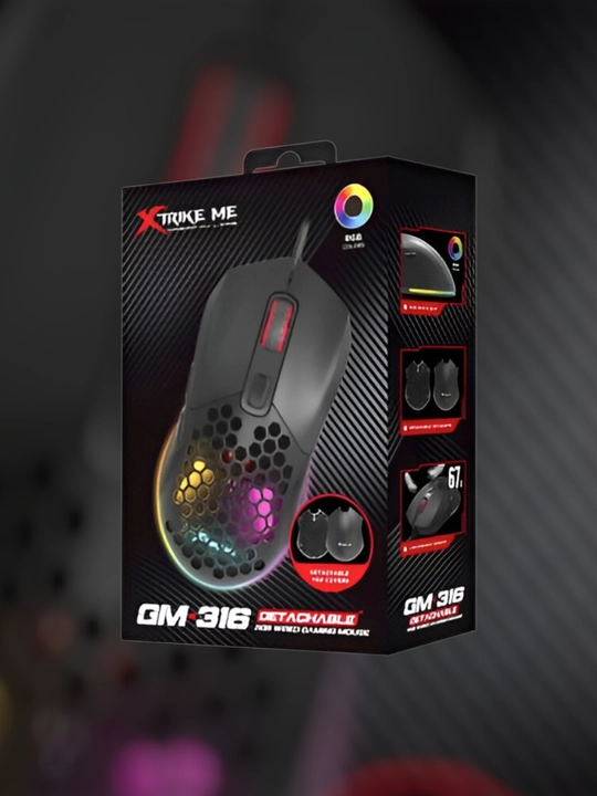 Mышка, игровые мышь RGB XTRIKE ME с чувствительностью от 1200 до 12800 DPI и точный прицел