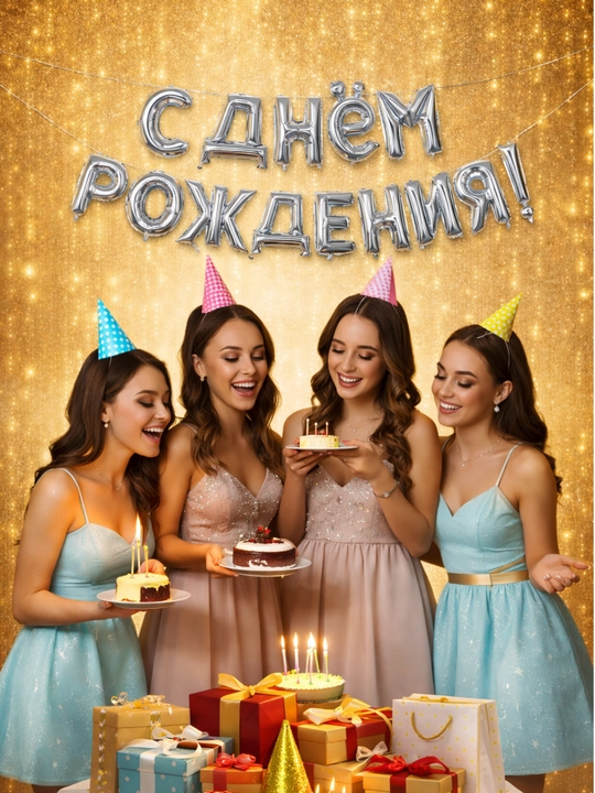 Воздушные шары Happy Birthday, набор воздушных шариков на день рождения, фотозона
