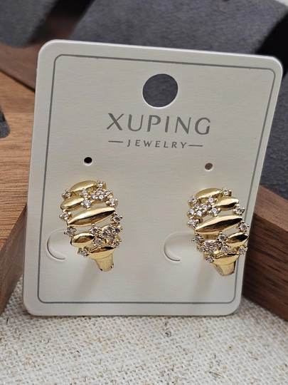 Кольцевые серьги для девочек и женщин, Xuping — 1001PRT-XUPINGK4-ГОРЧИЧ