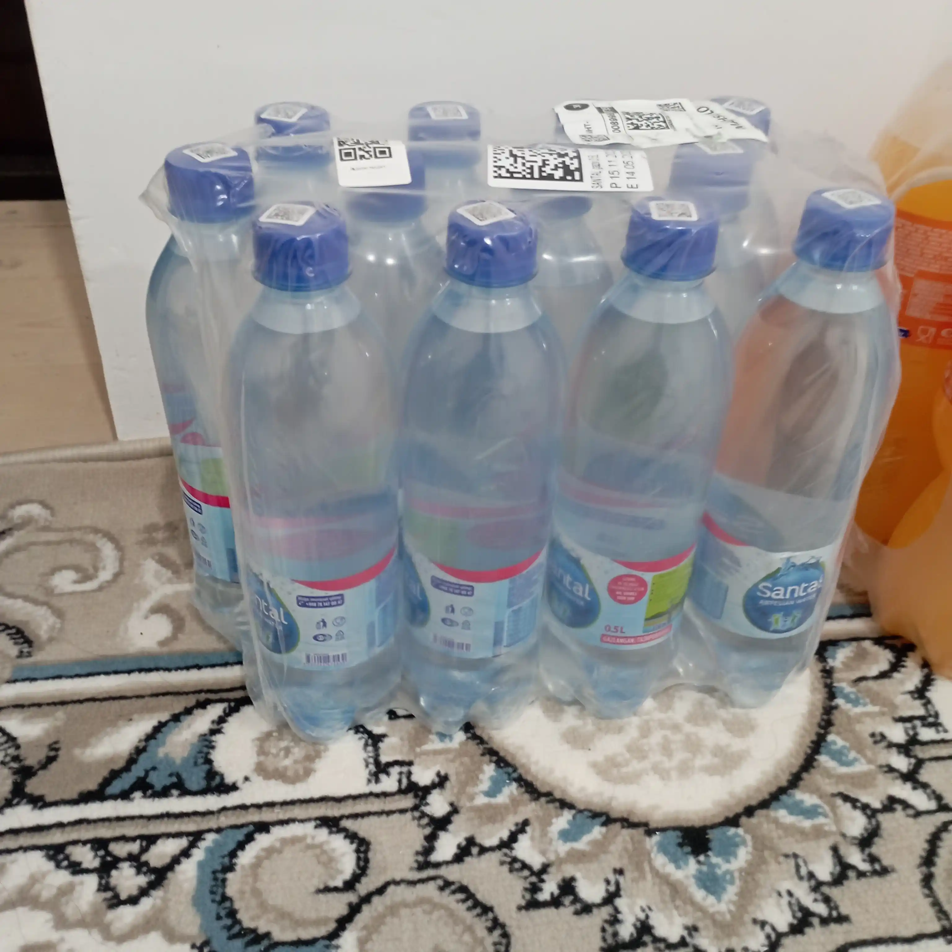 Gazlangan suv SANTAL, 0.5 litr dan 12 dona