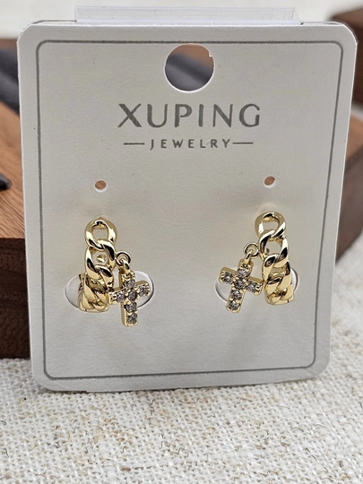 Серьги для девочек и женщин, Xuping — 1001PRT-XUPINGX-БЕЖМЕЛ
