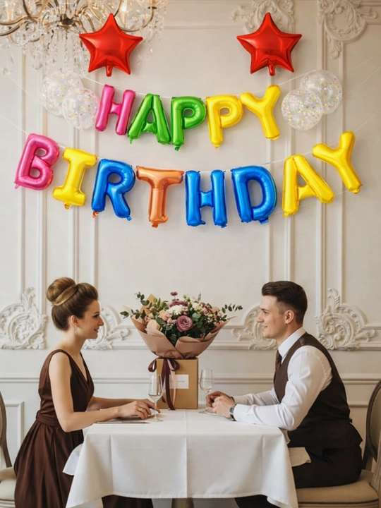Воздушные шары Happy Birthday, набор воздушных шариков на день рождения, фотозона