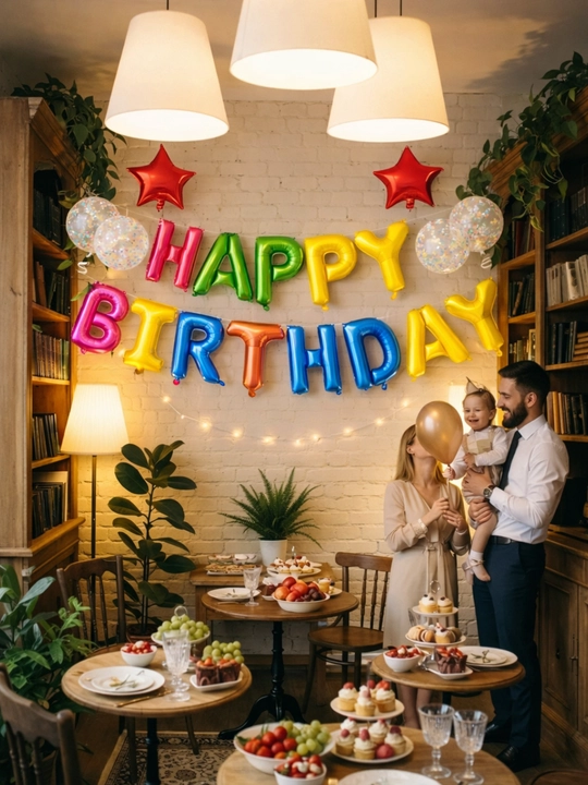 Воздушные шары Happy Birthday, набор воздушных шариков на день рождения, фотозона