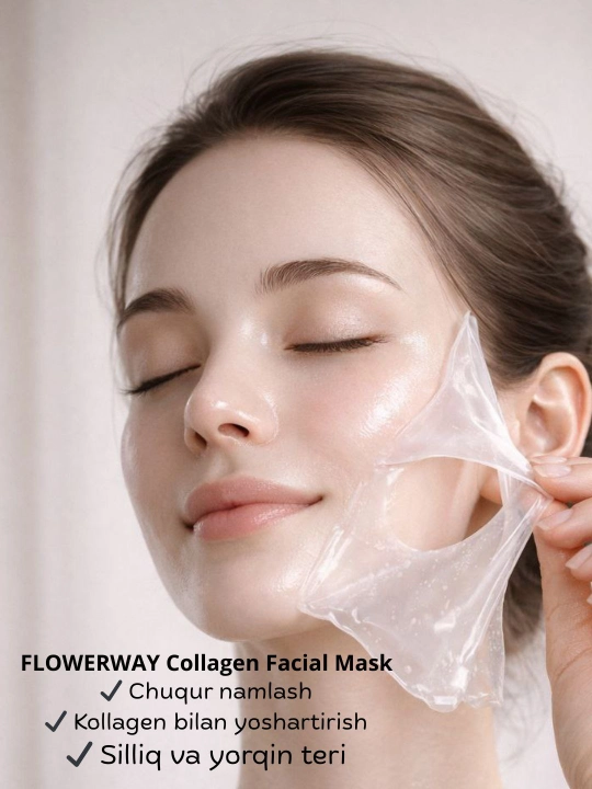 Flowerway collagenli yuz maska
