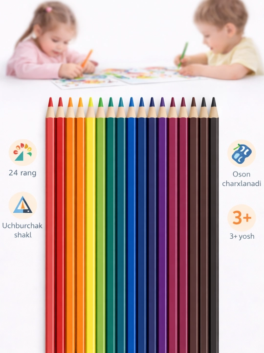 24 rangli rangli qalamlar to‘plami – ColoRun