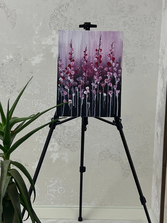 Картина "Цветы Тишины" ручная работа на холсте, 30x40 размер