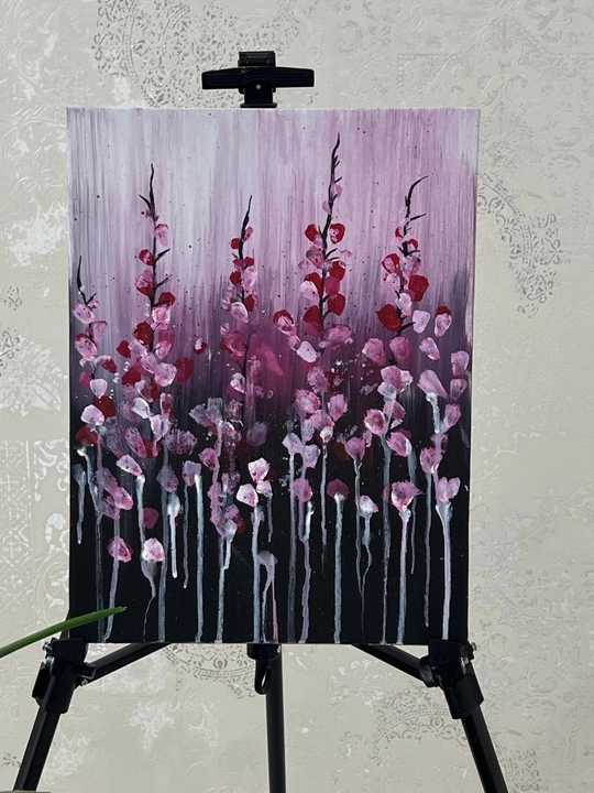 Картина "Цветы Тишины" ручная работа на холсте, 30x40 размер - 