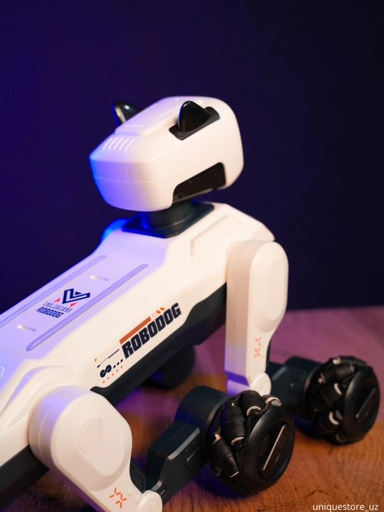 Interaktiv robot it o‘yinchoq, harakatlanuvchi, LED yoritgichli, bolalar uchun aqlli o‘yin